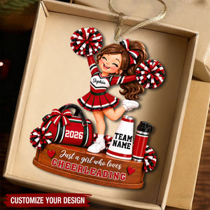 Personalized Cheerleader Christmas Ornament - Cheerleader Keepsake