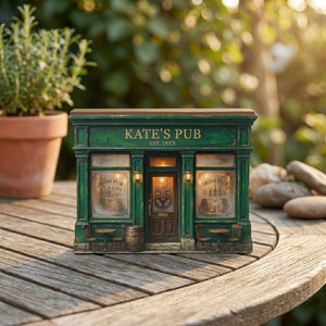 Personalized Irish Pub Wooden Block Decor Plaque