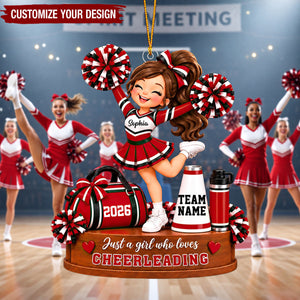 Personalized Cheerleader Christmas Ornament - Cheerleader Keepsake