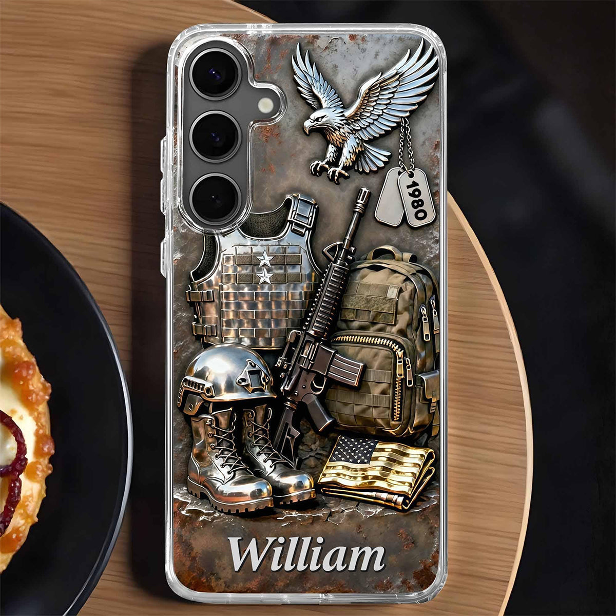 Honor And Bravery Soldier, Personalized Phone Case, Gift For Him