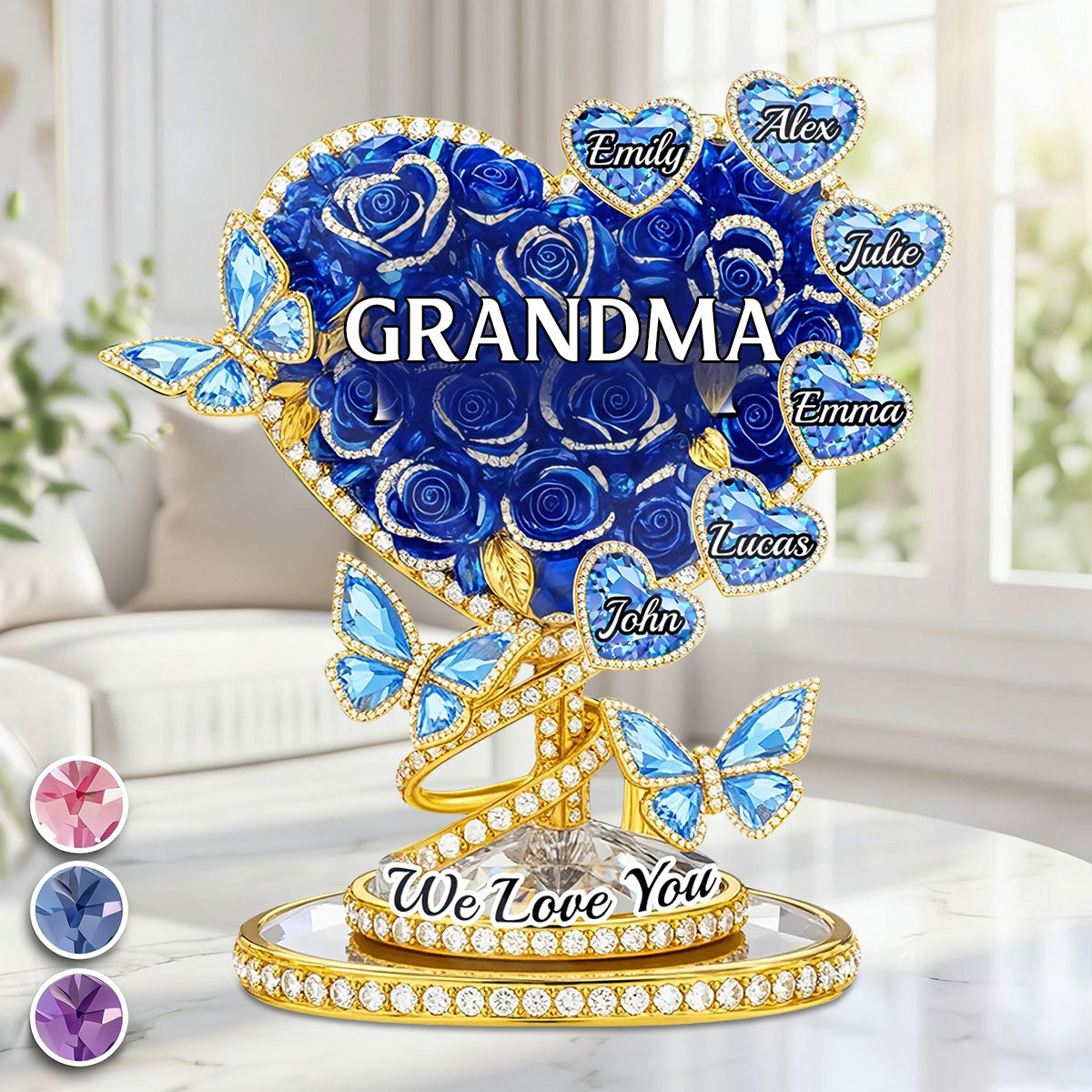 Grandma Love Never Fades - Custom Acrylic Plaque For Mom, Grandma