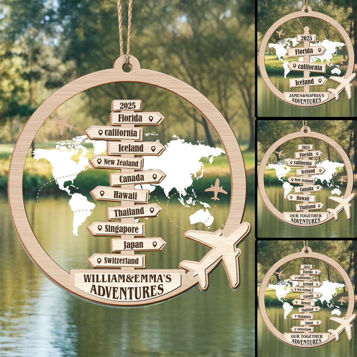 Travel Couple Goal, Destination Of All Year - Personalized Ornament
