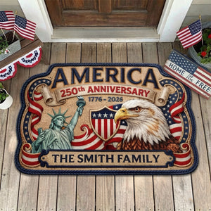 Personalized 250th Anniversary Home Mat – Commemorative American Independence Day Decor