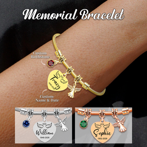 Always In My Heart, Personalized Angel Birthstone Bracelet