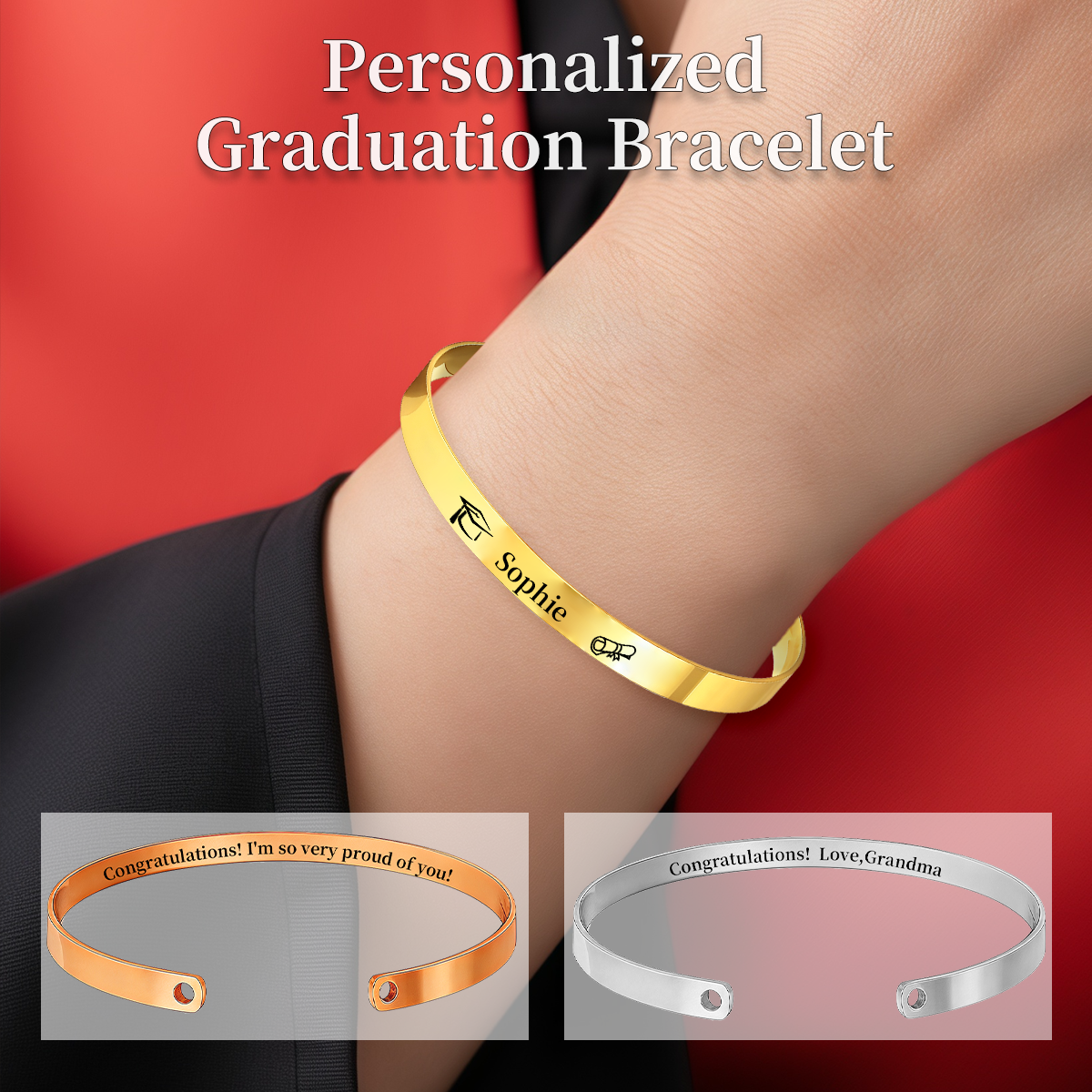 Class of 2026 Bracelet - Personalized Graduation Gift